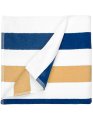 Strandlaken Stripe The One Towelling T1-STRIPE Navy-Gold-white